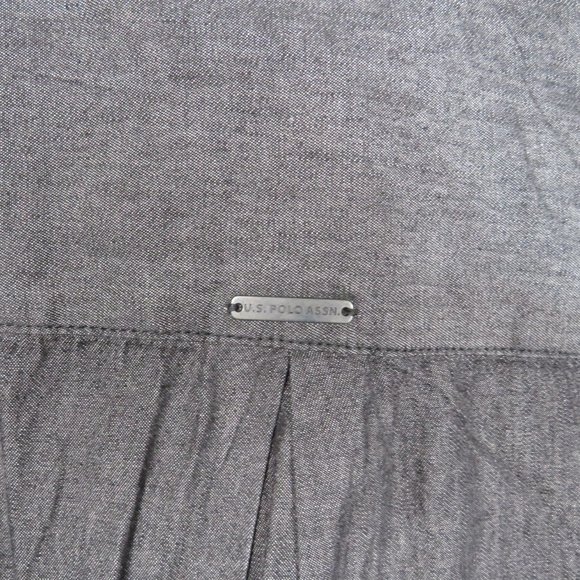 U.S. Polo Assn.* Women's‎ Button Down Long Sleeve Size Medium Black/Gray - Picture 3 of 10